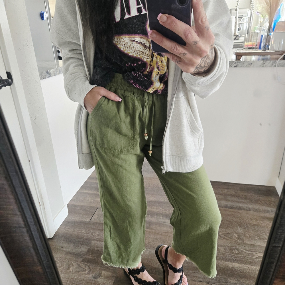 Olive Green Women's Pants
